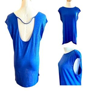 BANANA REPUBLIC SS Open Back Top in Cobalt Blue — S